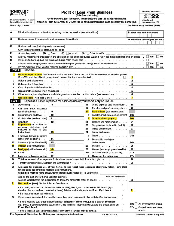 LLC (Single Member) Tax Form
