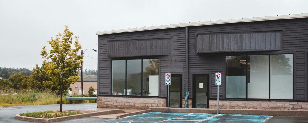 An empty piece of commercial real estate.